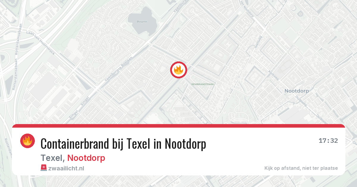 Containerbrand bij Texel in Nootdorp — 4 jul 2026