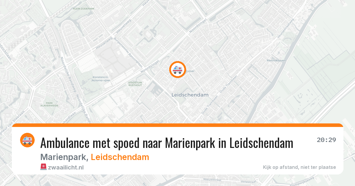Ambulance met spoed naar Marienpark in Leidschendam — 16 mei 2026