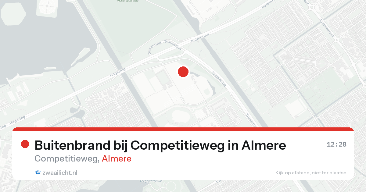 Buitenbrand bij Competitieweg in Almere — 16 aug 2026