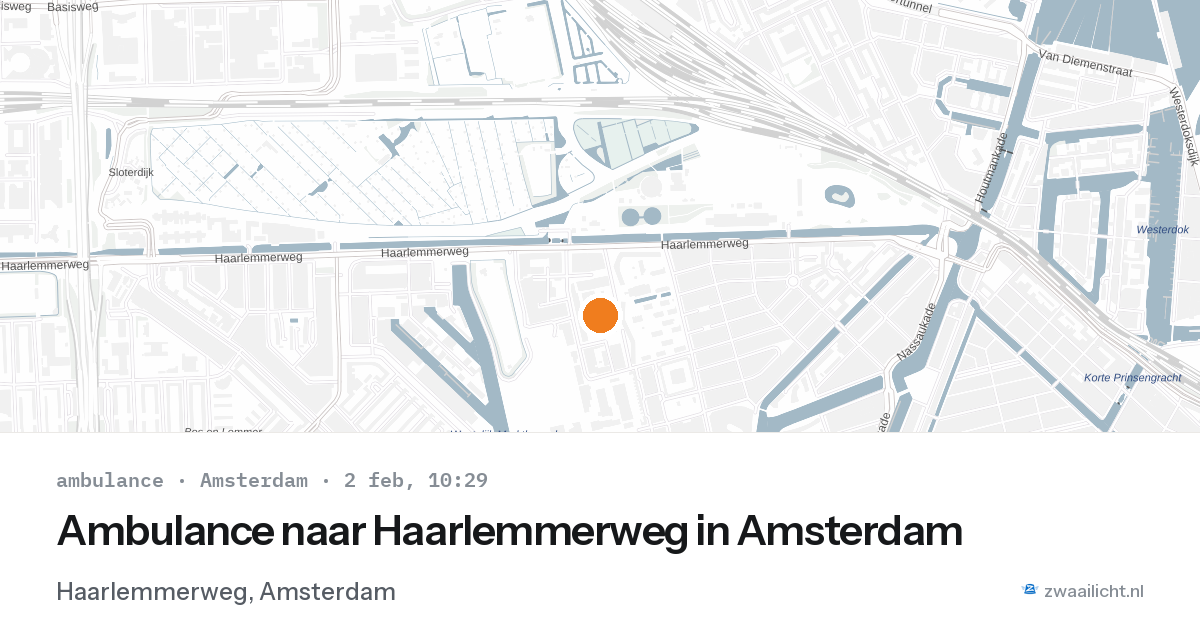 Ambulance naar Haarlemmerweg in Amsterdam — 2 feb 2026