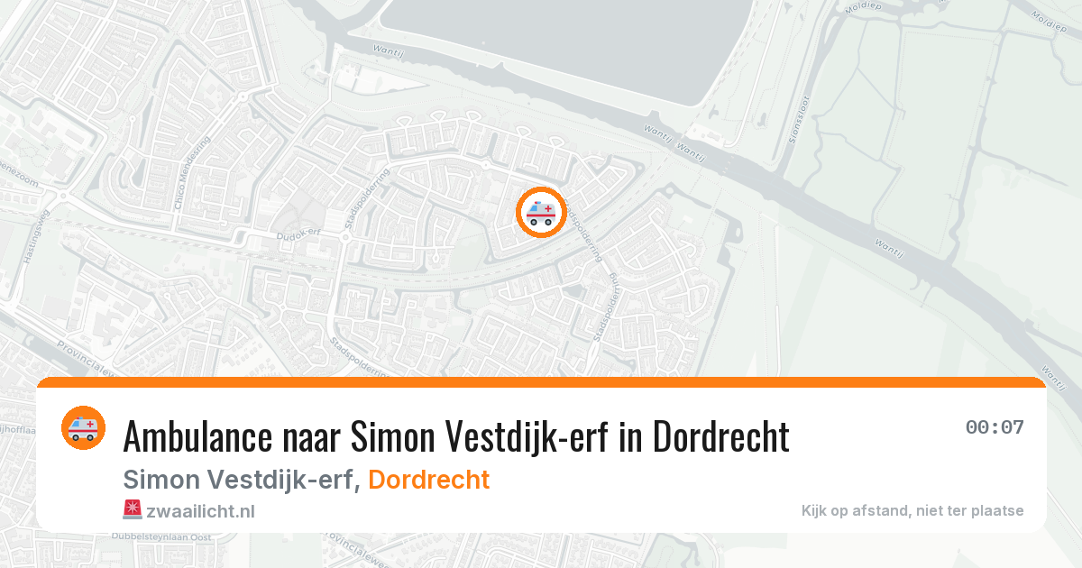 Ambulance naar Simon Vestdijk-erf in Dordrecht — 14 mei 2026