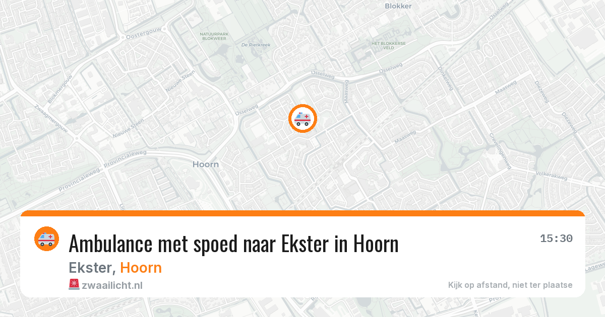 Ambulance met spoed naar Ekster in Hoorn — 16 mei 2026