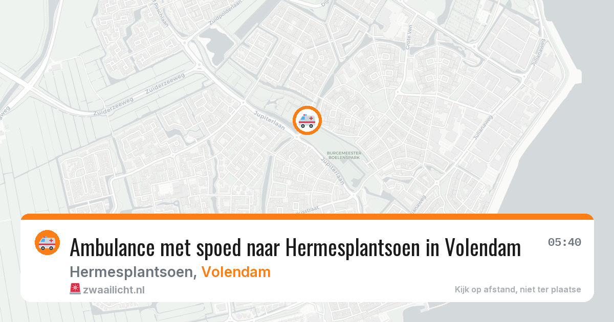 Ambulance met spoed naar Hermesplantsoen in Volendam — 4 jun 2026