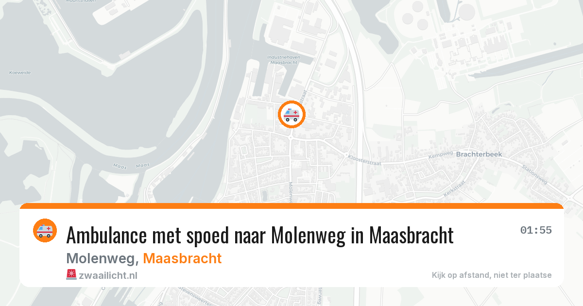 Ambulance met spoed naar Molenweg in Maasbracht — 21 jul 2026
