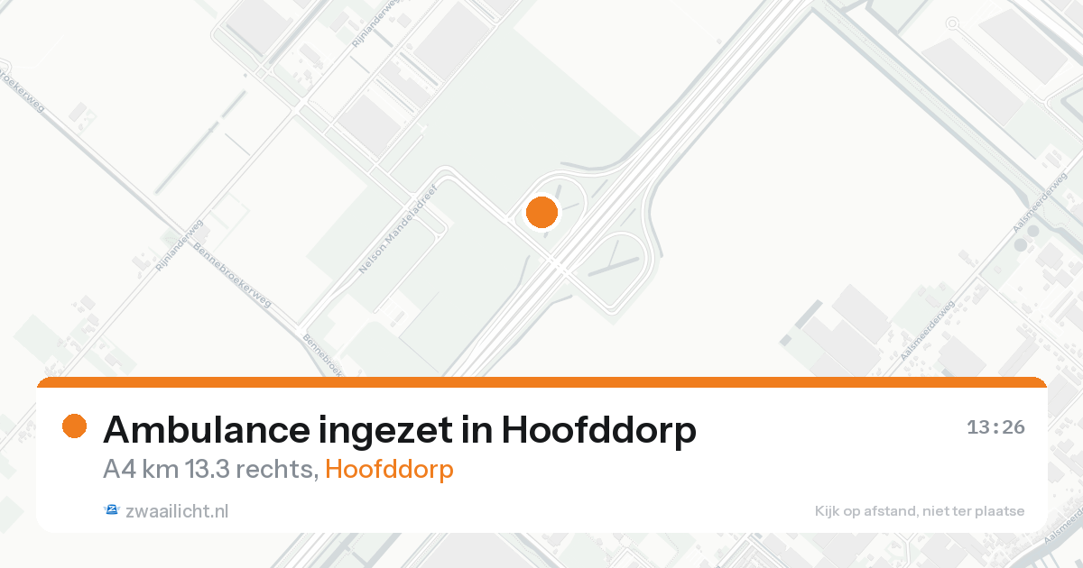 Ambulance ingezet in Hoofddorp — 21 aug 2026