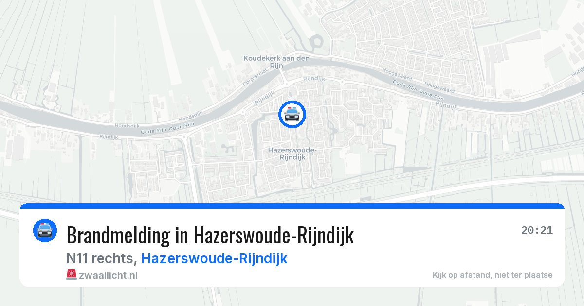 Brandmelding in Hazerswoude-Rijndijk — 16 jun 2026