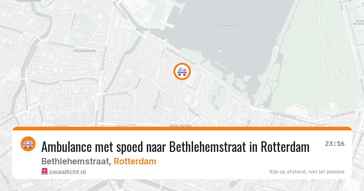Ambulance met spoed naar Bethlehemstraat in Rotterdam — 8 mei 2026