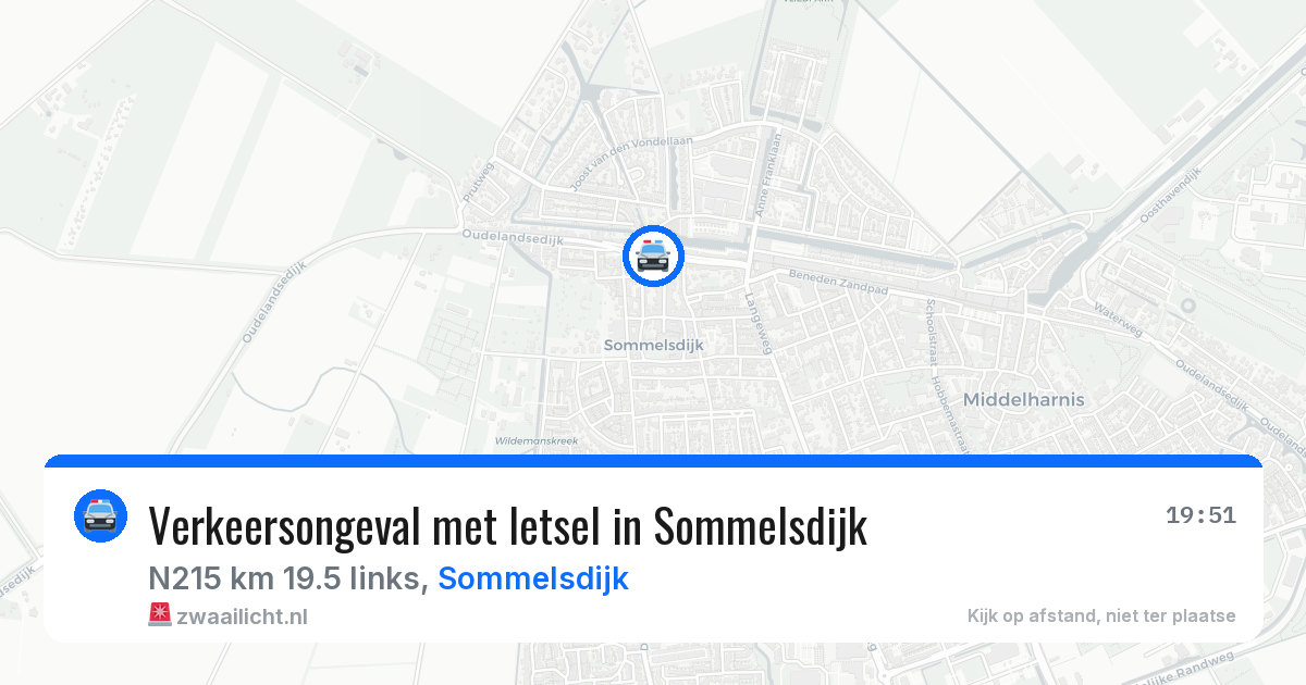 Verkeersongeval met letsel in Sommelsdijk — 15 mei 2026