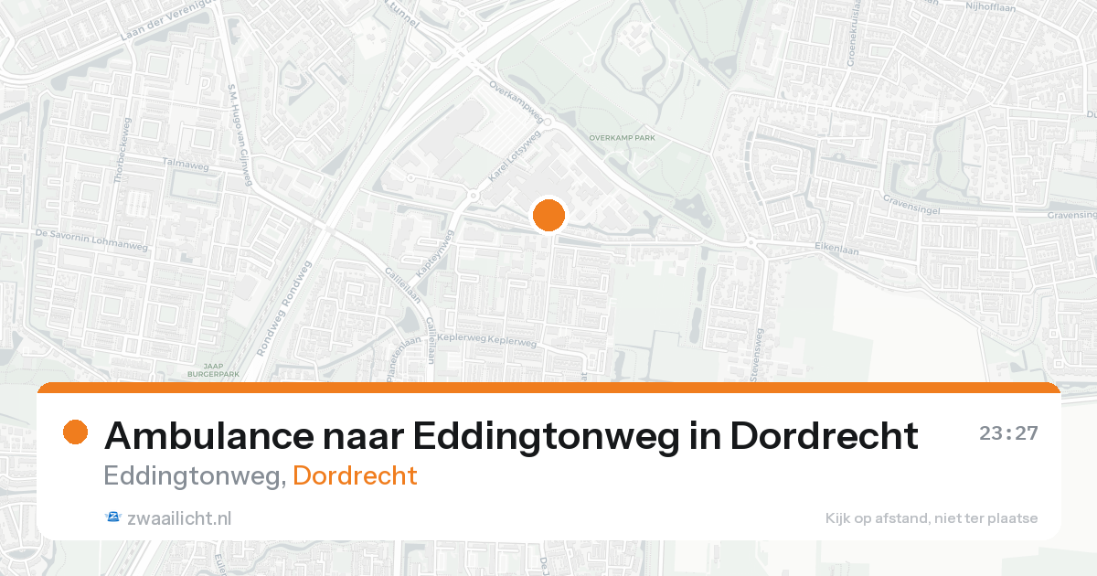 Ambulance naar Eddingtonweg in Dordrecht — 19 aug 2026