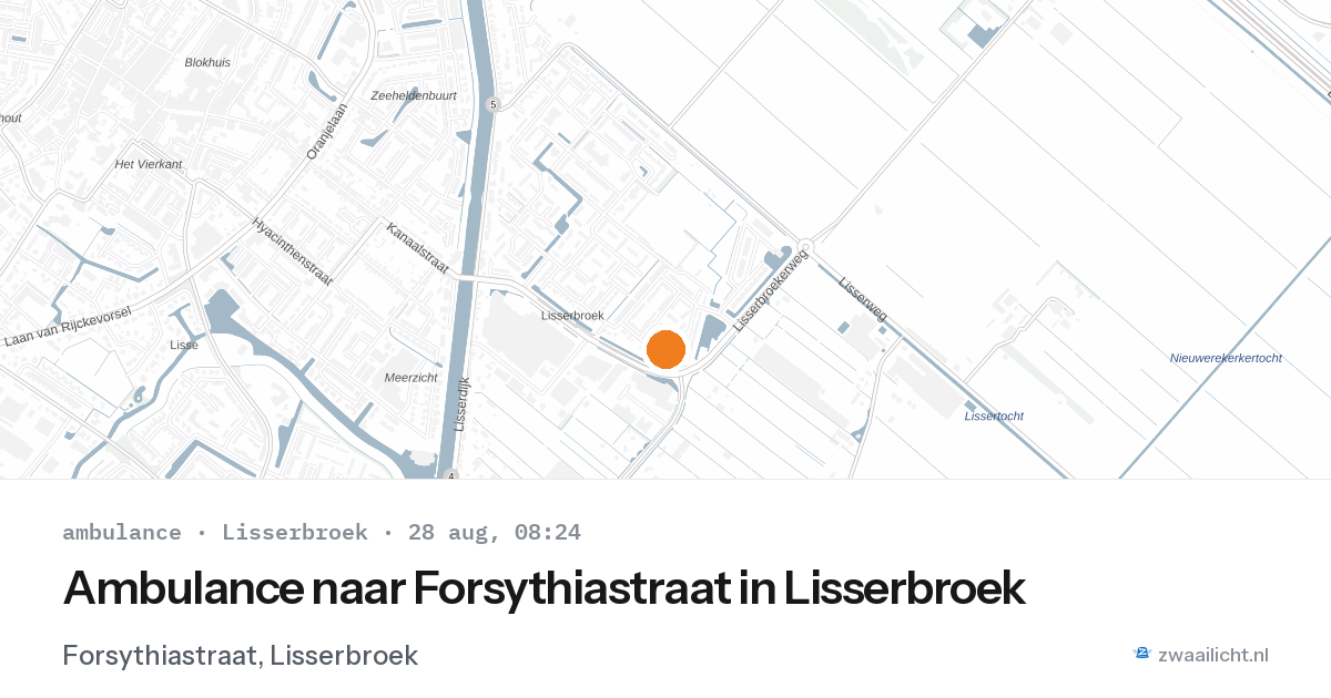 Ambulance naar Forsythiastraat in Lisserbroek — 28 aug 2026