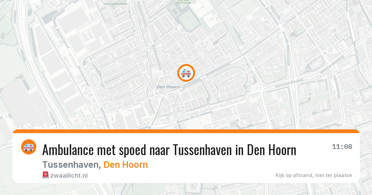 Ambulance met spoed naar Tussenhaven in Den Hoorn — 8 jul 2026