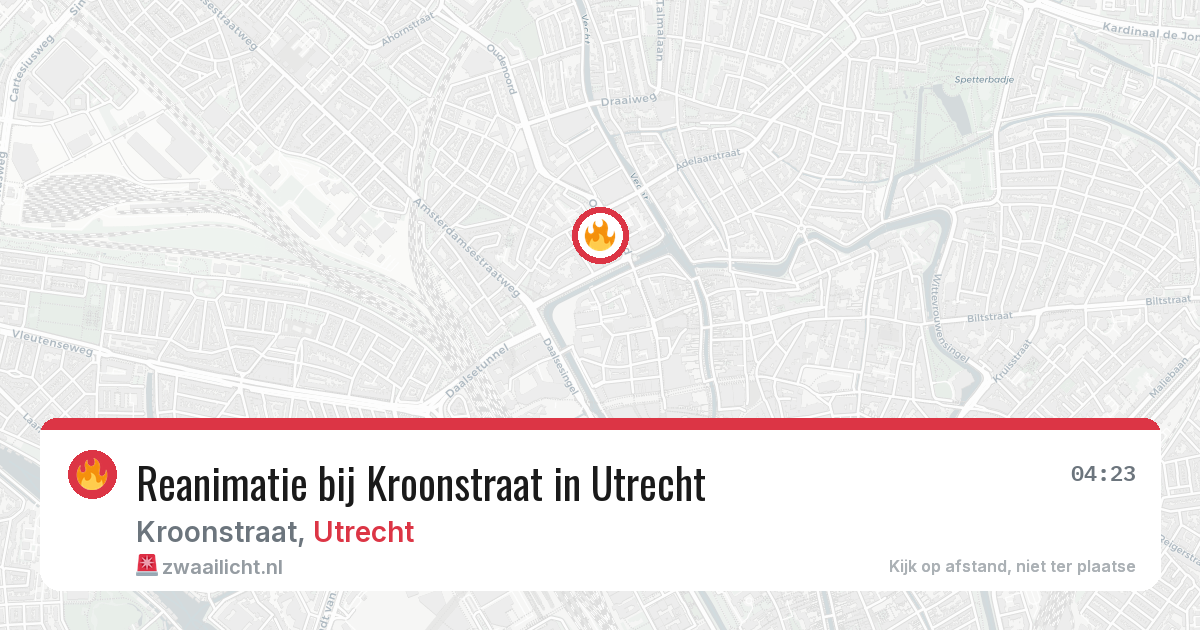 Reanimatie bij Kroonstraat in Utrecht — 15 mrt 2026