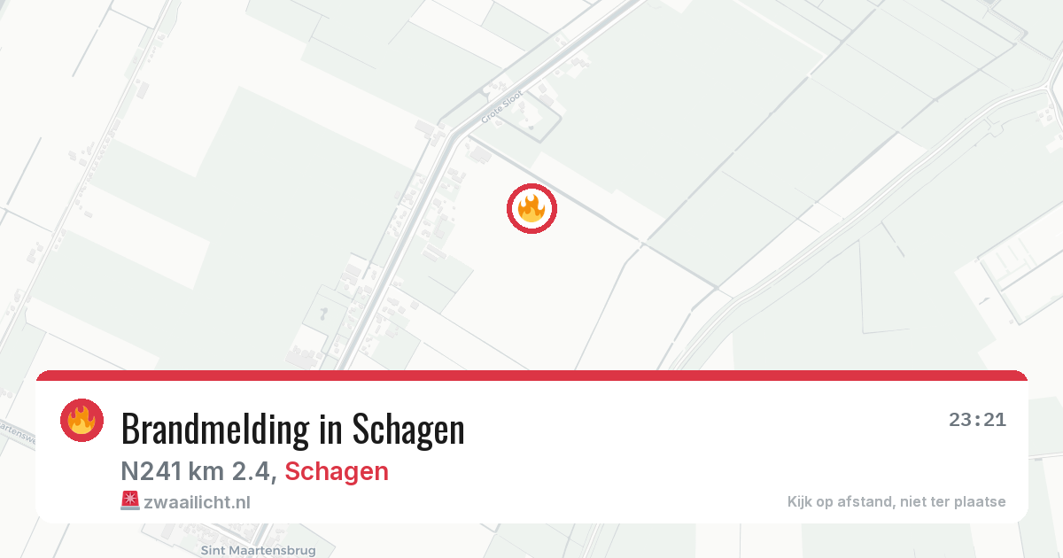 Brandmelding in Schagen — 19 jun 2026