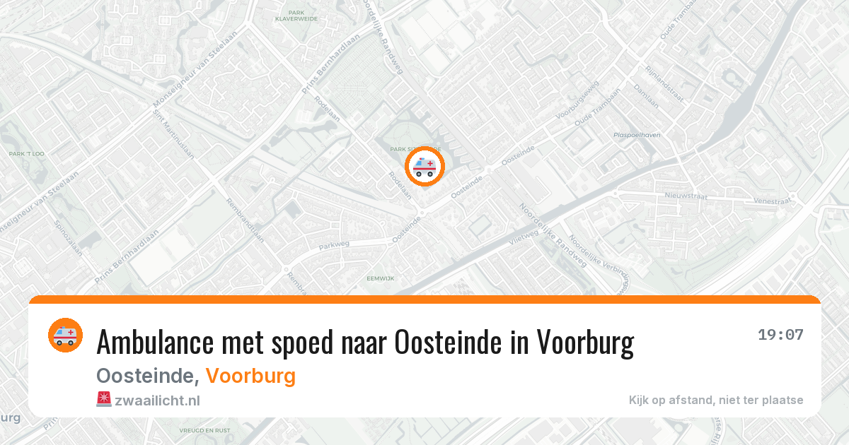 Ambulance met spoed naar Oosteinde in Voorburg — 4 jul 2026