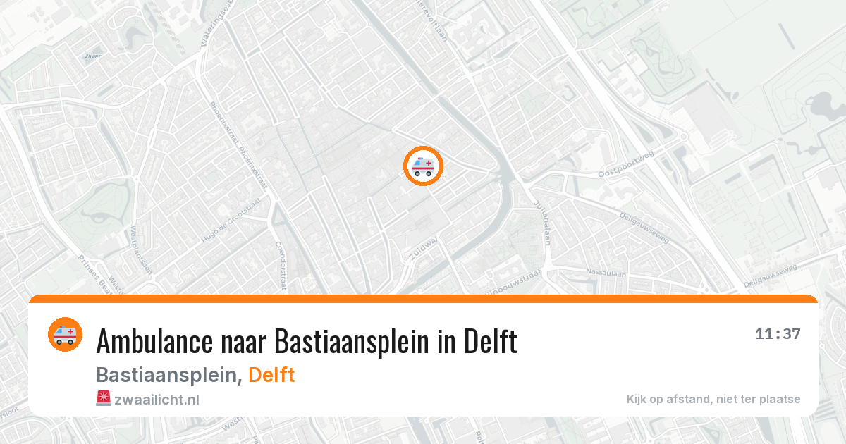 Ambulance naar Bastiaansplein in Delft — 17 jun 2026