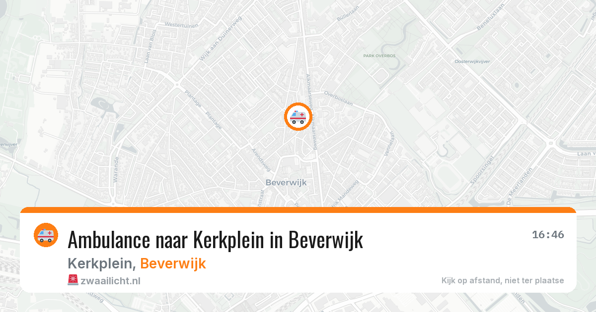 Ambulance naar Kerkplein in Beverwijk — 14 jun 2026