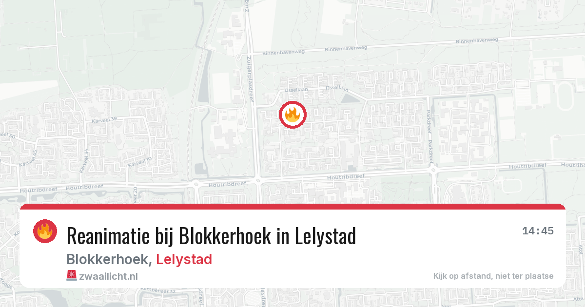 Reanimatie bij Blokkerhoek in Lelystad — 14 aug 2026