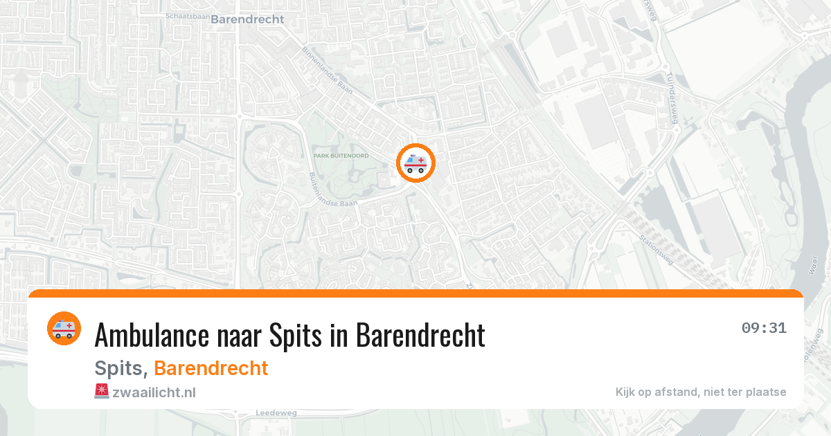 Ambulance naar Spits in Barendrecht — 3 apr 2026
