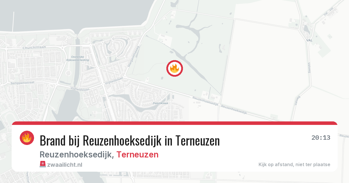 Brand bij Reuzenhoeksedijk in Terneuzen — 27 jun 2026