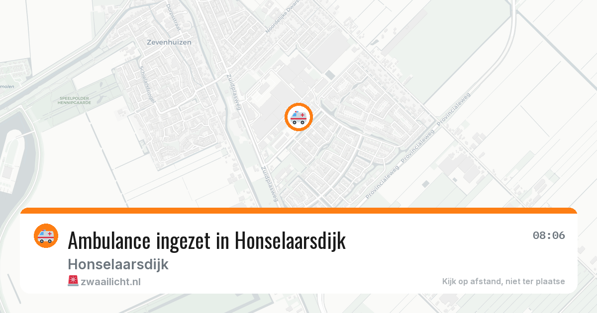 Ambulance ingezet in Honselaarsdijk — 22 apr 2026