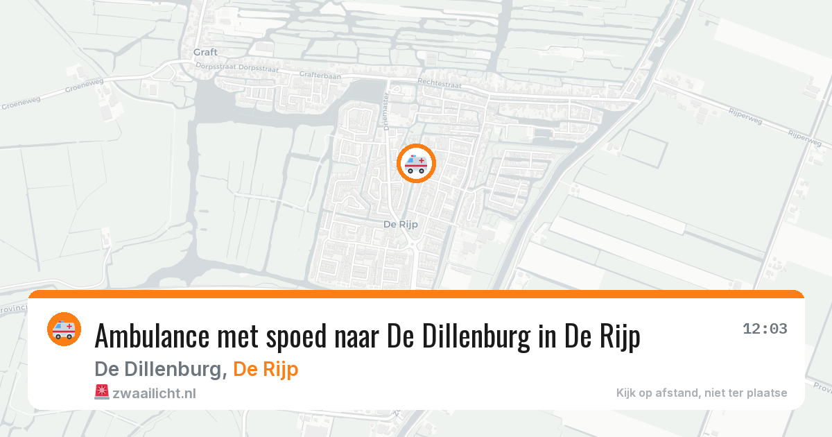 Ambulance met spoed naar De Dillenburg in De Rijp — 8 apr 2026