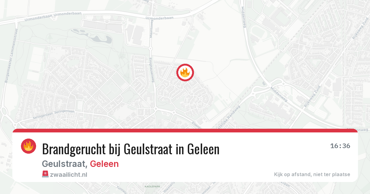 Brandgerucht bij Geulstraat in Geleen — 31 mrt 2026