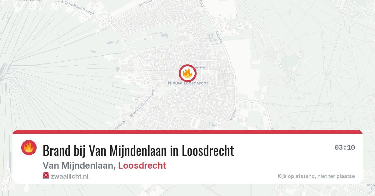 Brand bij Van Mijndenlaan in Loosdrecht — 20 jan 2026