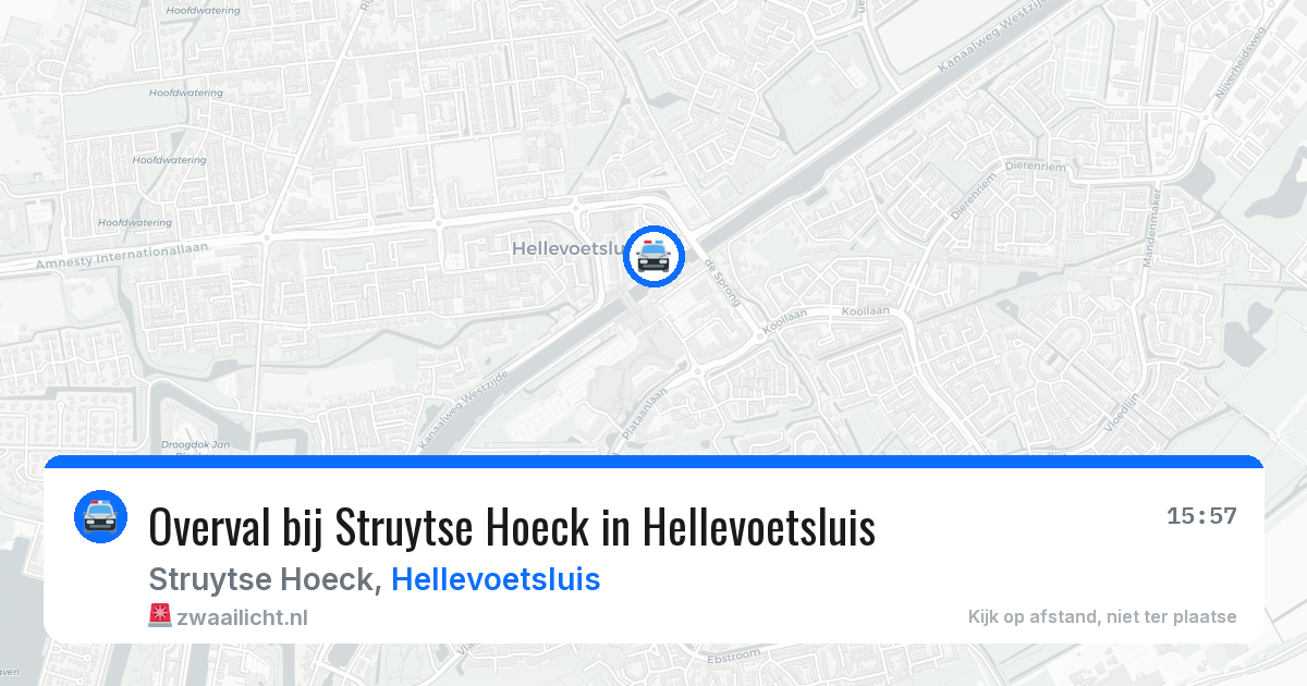 Overval bij Struytse Hoeck in Hellevoetsluis — 26 jul 2026