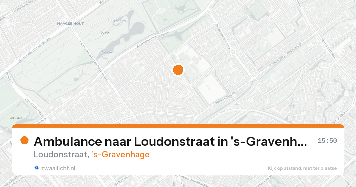 Ambulance naar Loudonstraat in 's-Gravenhage — 20 aug 2026