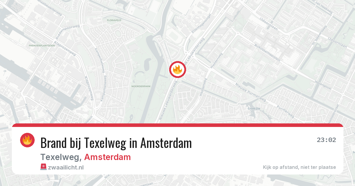 Brand bij Texelweg in Amsterdam — 27 jun 2026