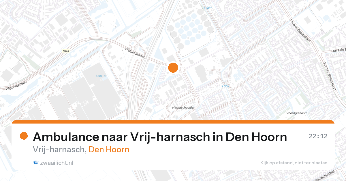 Ambulance naar Vrij-harnasch in Den Hoorn — 26 aug 2026