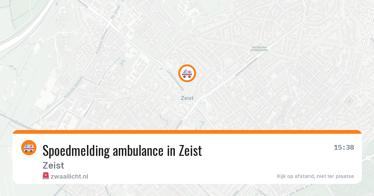 Spoedmelding ambulance in Zeist — 16 jan 2026
