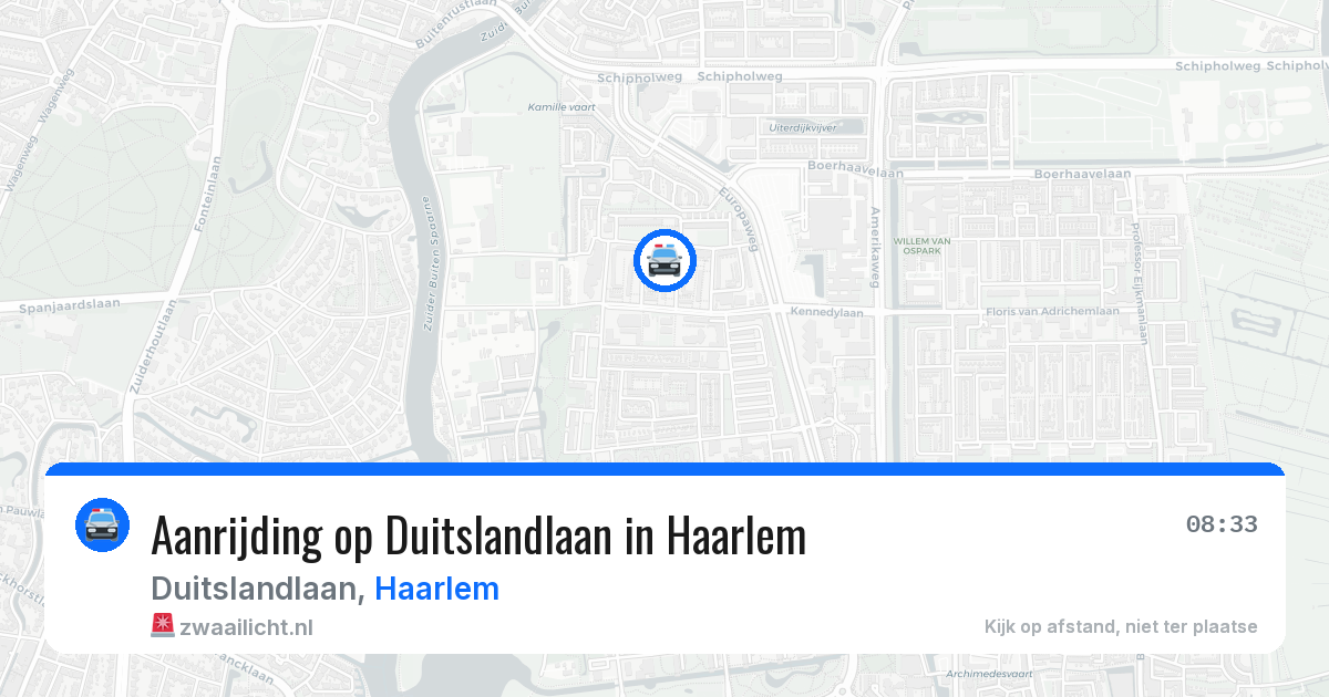 Aanrijding op Duitslandlaan in Haarlem — 27 mrt 2026