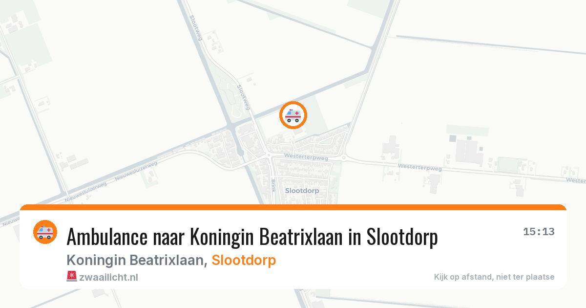 Ambulance naar Koningin Beatrixlaan in Slootdorp — 30 mei 2026
