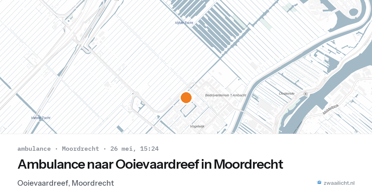 Ambulance naar Ooievaardreef in Moordrecht — 1 feb 2026