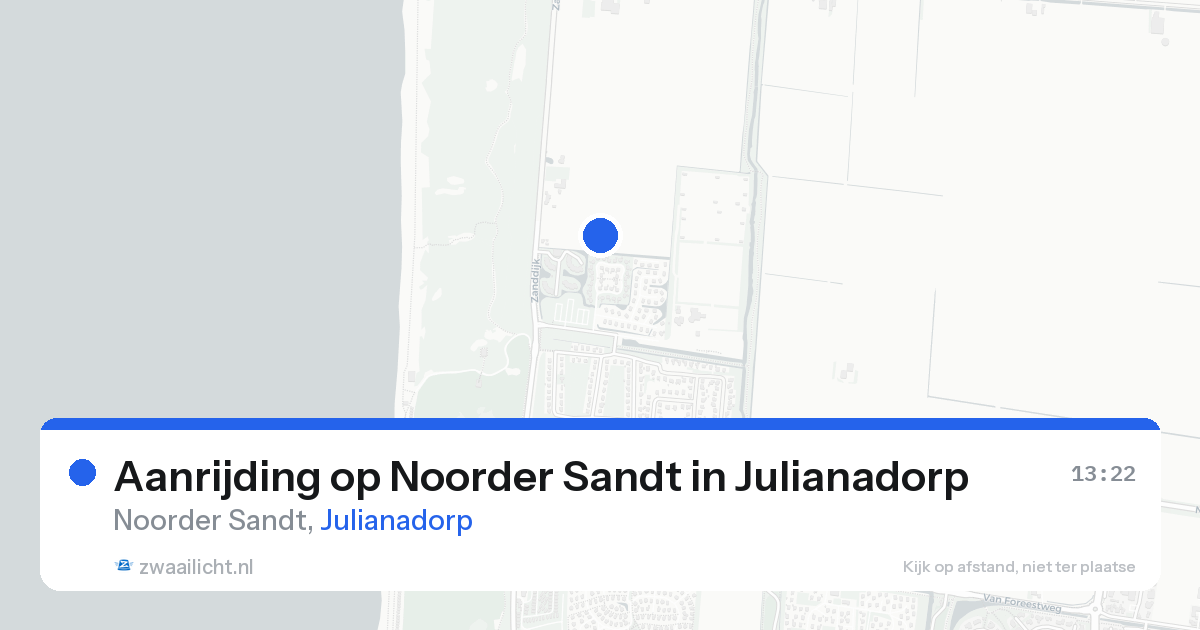 Aanrijding op Noorder Sandt in Julianadorp — 16 aug 2026