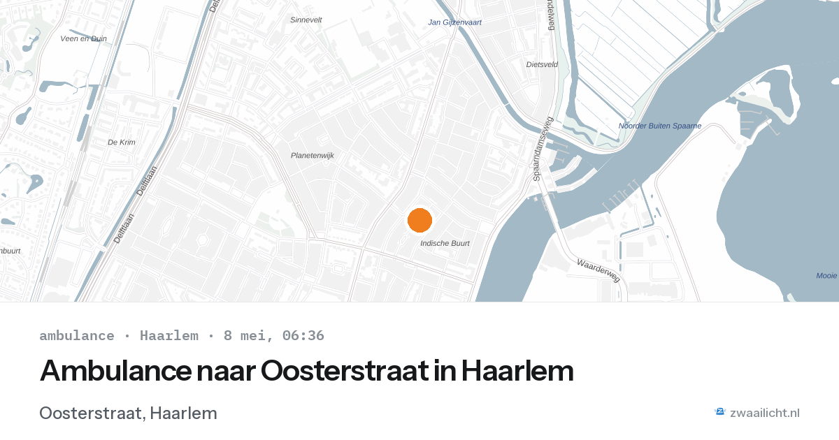 Ambulance naar Oosterstraat in Haarlem — 8 mei 2026