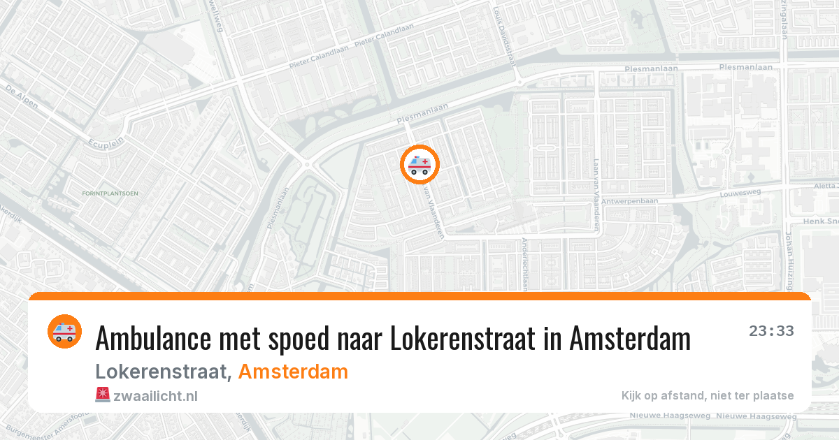 Ambulance met spoed naar Lokerenstraat in Amsterdam — 5 apr 2026