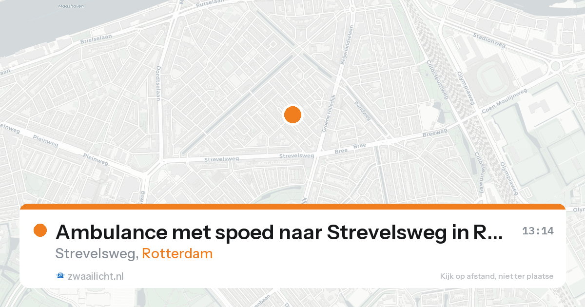 Ambulance met spoed naar Strevelsweg in Rotterdam — 31 jan 2026