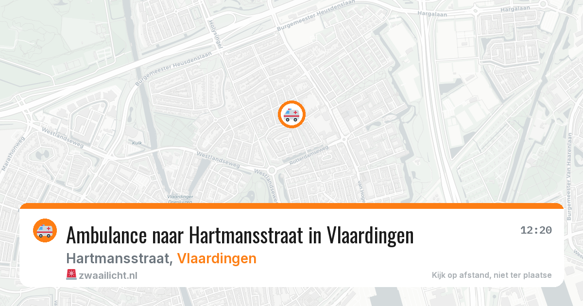 Ambulance naar Hartmansstraat in Vlaardingen — 3 jun 2026