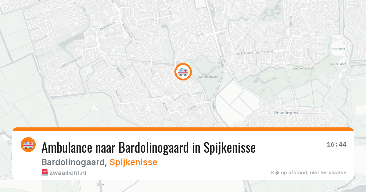 Ambulance naar Bardolinogaard in Spijkenisse — 21 mrt 2026