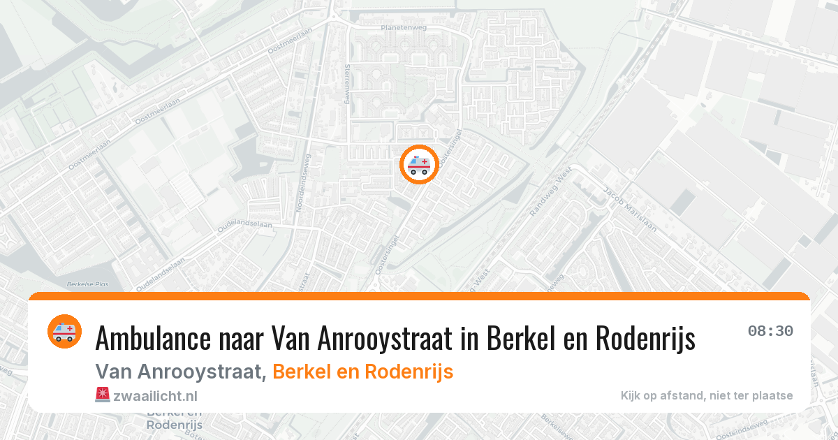 Ambulance naar Van Anrooystraat in Berkel en Rodenrijs — 23 mei 2026