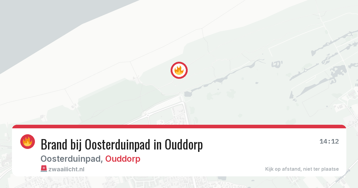 Brand bij Oosterduinpad in Ouddorp — 6 aug 2026