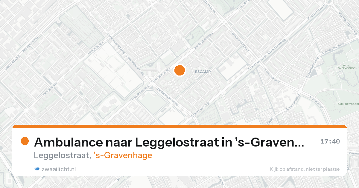 Ambulance naar Leggelostraat in 's-Gravenhage — 20 aug 2026