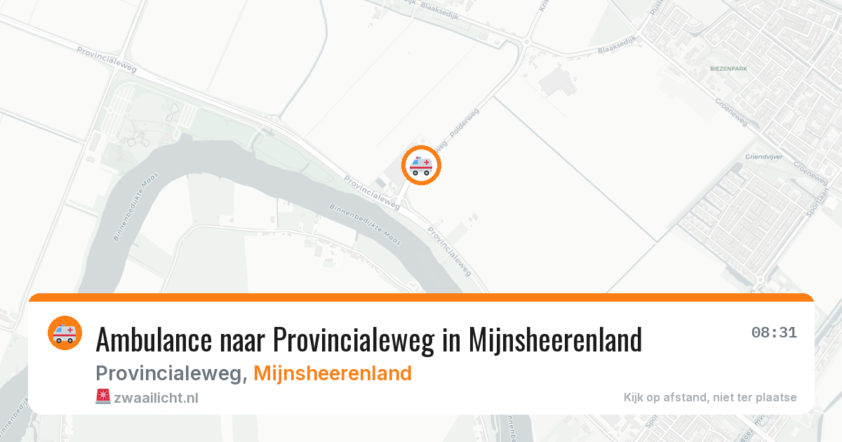 Ambulance naar Provincialeweg in Mijnsheerenland — 19 mrt 2026