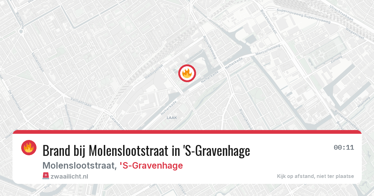Brand bij Molenslootstraat in 'S-Gravenhage — 12 jun 2026