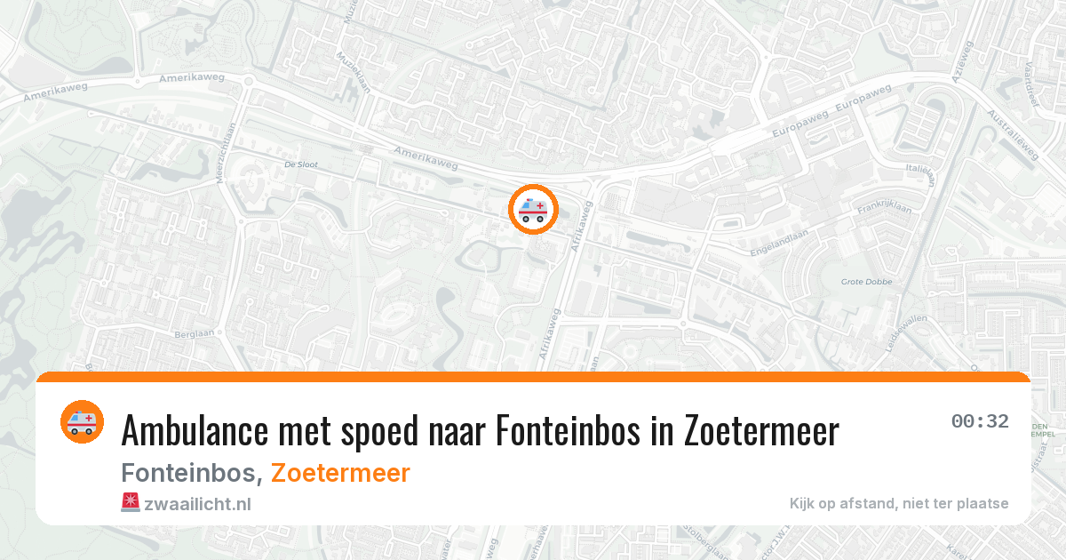 Ambulance met spoed naar Fonteinbos in Zoetermeer — 2 aug 2026