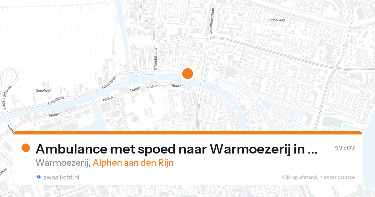 Ambulance met spoed naar Warmoezerij in Alphen aan den Rijn — 12 mrt 2026