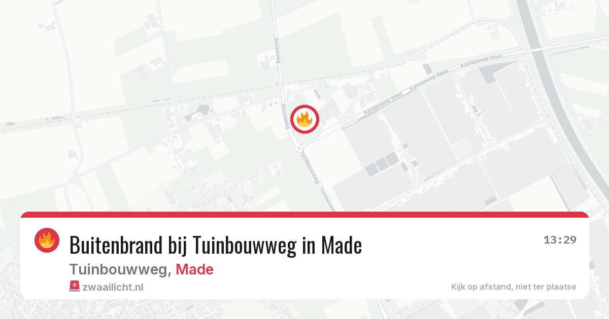 Buitenbrand bij Tuinbouwweg in Made — 12 jul 2026