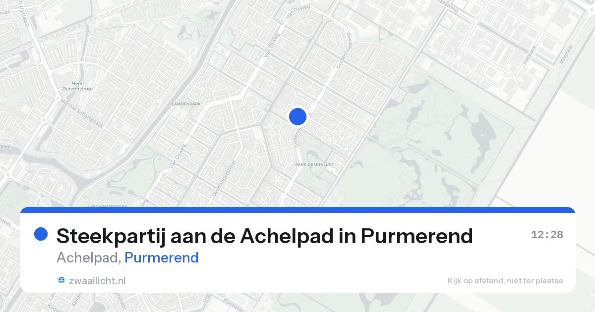 Steekpartij aan de Achelpad in Purmerend — 16 aug 2026